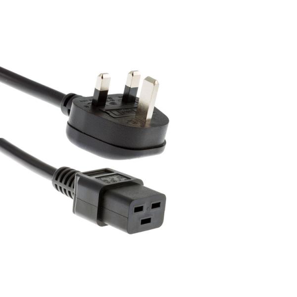 Black 3*0.5mm2 3*0.75mm2 UK Power Cord C13 3*1.0mm2 For Home Application