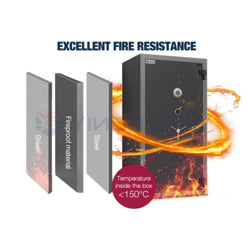 Heavy Duty Fireproof Safe Mechanical Combination Lock Cabinet For Home Fireproof Document Storage