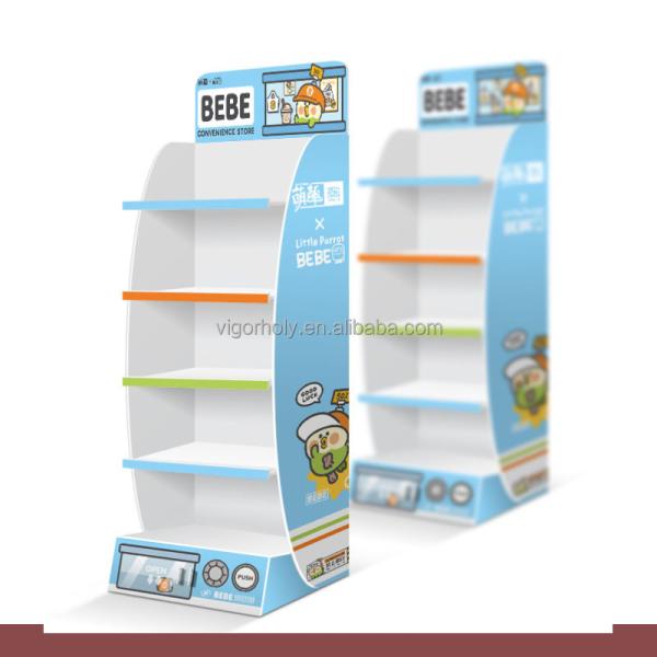 Eco-Friendly Display Rack for Chewing Gum and Canned Food Customized Round Design