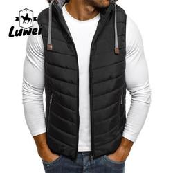 Casual Outdoor Hooded Utility Quente Plus Size Zipper Drawstring Coatsmen Coat Lightweight Quilted Coat Vest