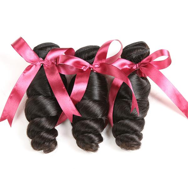 12A Grade Peruvian Hair Weave Unprocessed Raw Loose Wave Virgin Hair Extension