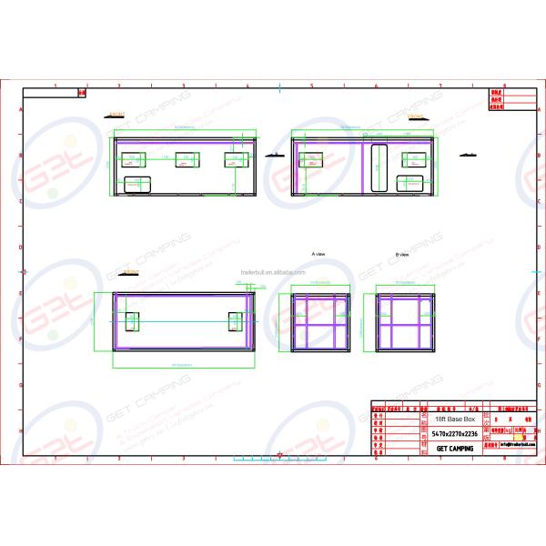 18 pies cuadrados de expedición autocaravana camión camper concha para DIY Viajes por tierra y carretera