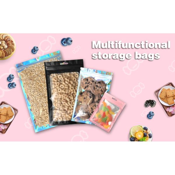 Resealable Zip lockk Pouch, Mylar Bags, Resealable Smell Proof Bags, Aluminum Foil Pouch Bag