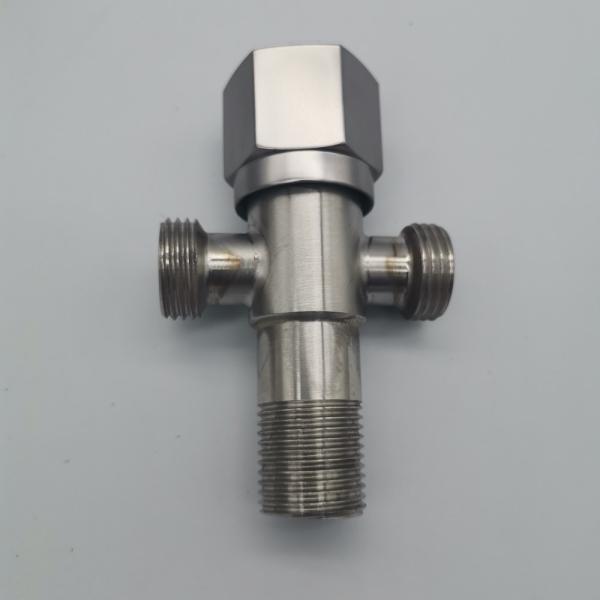 Angle Valve Multifunction Stainless Steel 3Ways T Valves for Bathroom Engineering