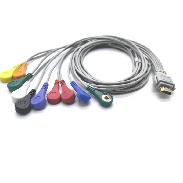 BIOX CB-2301-A 10 Leads IEC/AHA Snap/Clip Medical ECG Cable 1m