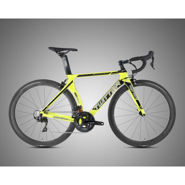 White 22 Speed Carbon Fiber Road Bike , Road Racing Bicycle Complete Groupset