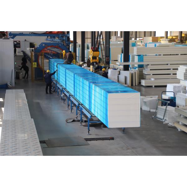 Painel de sanduíche de sala de arrefecimento de espuma de PU 50 mm -200 mm para parede / chão / teto