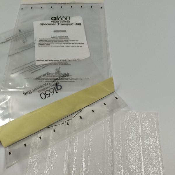 Bolsos autoadhesivos del Ai 95kPa para el transporte del espécimen biológico