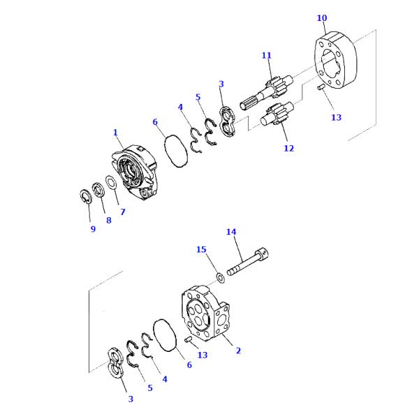 Насос с зубчатой передачей 705-21-28270 КОМАТСУ затяжелителя/высоко насос с зубчатой передачей давления гидравлический