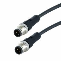 Conector M12 elétrico feito sob encomenda um tipo de Pin Panel Mount do código 3 - 17 de B D/conjunto/cabo