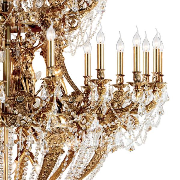 Natural brass crystal chandelier Lighting for Indoor home Fixtures (WH-PC-20)