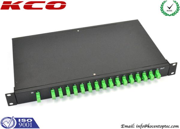 Single Mode Fiber Optic Splitter , Fiber Cable Splitter 1 to 16 Rack Mount