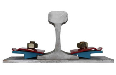 44 - 48HRC Hardness E Clip Vossloh Fastening Systems Bitumen Dacromet