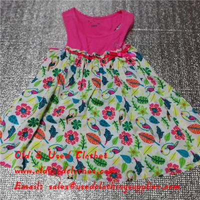 Summer Cotton Baby Flower Used Girls Dresses Second Hand Childrens Clothing