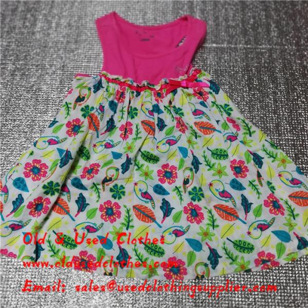 Summer Cotton Baby Flower Used Girls Dresses Second Hand Childrens Clothing