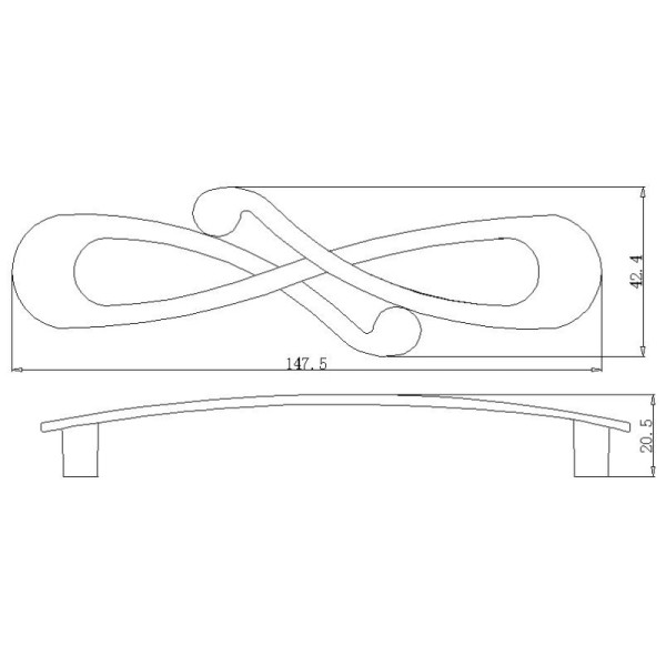 Chrome Color Zinc Alloy Furniture Pulls for Room Dresser Drawer Kitchen Cupboard