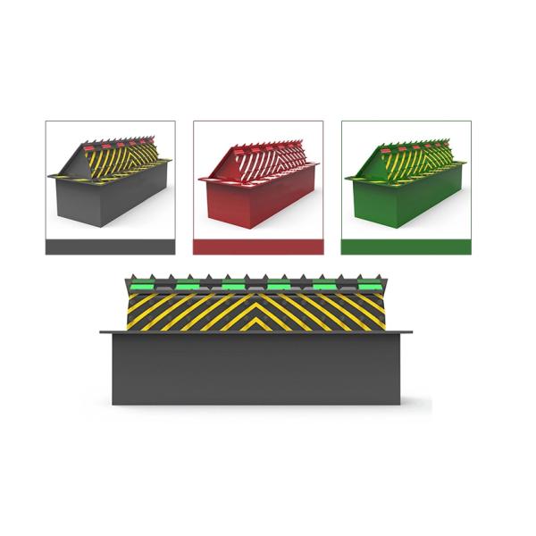 Road Safety Hydraulic Road Blocker 16mm Thickness A3 Steel Anti Terrorism With LED Lamp