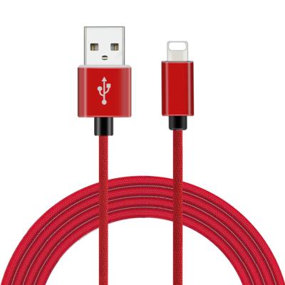 iPhone 6 7 8 XR iPad Cloth Braided USB Cable High Light Aluminum Alloy Housing
