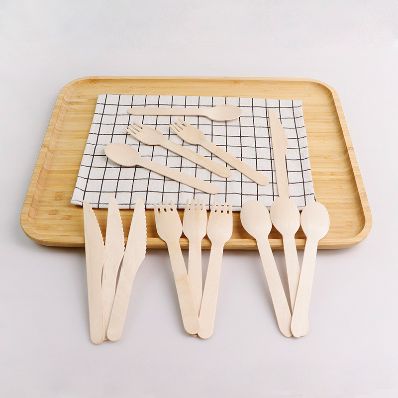 Compostable Disposable Wooden Cutlery Set Spoon for Customized Sale in Different Sizes