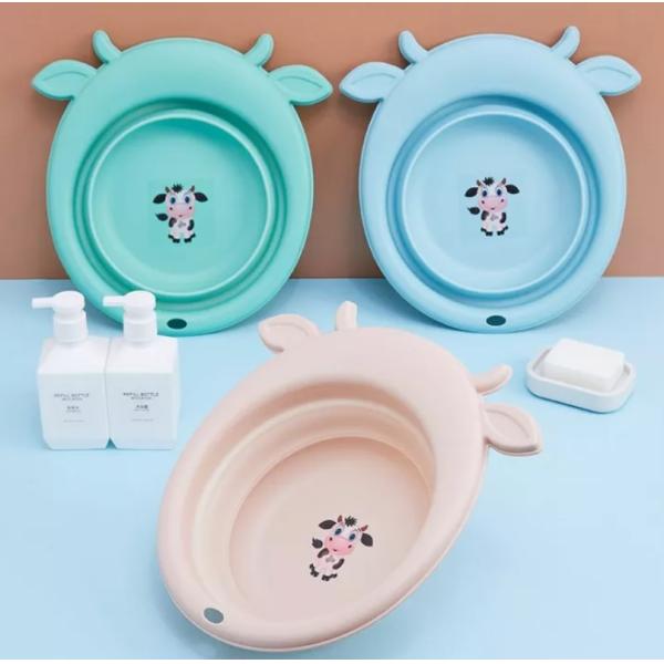 Plastic Collapsible Travel Foldable Wash Basin For Baby