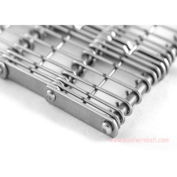 Heavy Duty Flex Wire Mesh Conveyor Belt Eye Shape Heat Resistant For Cooling