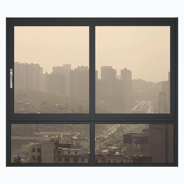 Airtight 6063-T5 Aluminium Glass Sliding Window Thermal Insulated Lateral Pressing