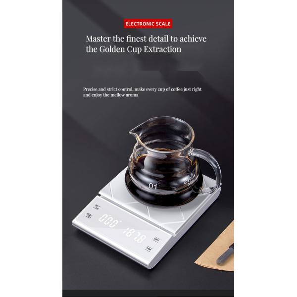 High Precision 3kg/0.1g Battery Operated Electronic Weight Scale for Espresso Kitchen