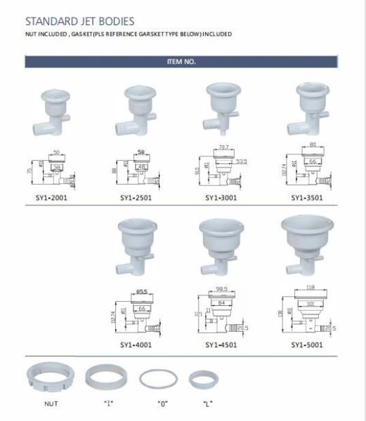 bathtub jets set, Bathtub hydro water hydro spa jet,whirlpool jet,SPA jet nozzle ,SY5-XX05
