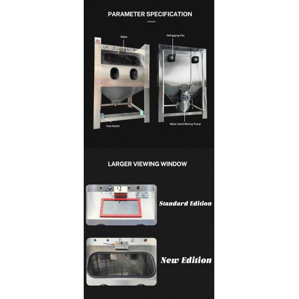 Stainless Steel Wet Sandblasting Machine Customized CE