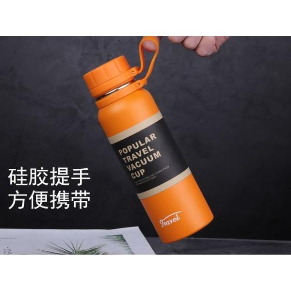 Tubules à double paroi en acier inoxydable Thermos Vacuum Drink Cup Warmer Mug Camping Eau Thé Bouteille de café avec couvercle