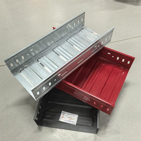 50mm Galvanised Cable Tray Fire Resistance UL94 V-0 And Accessories Covers For Easy Installation