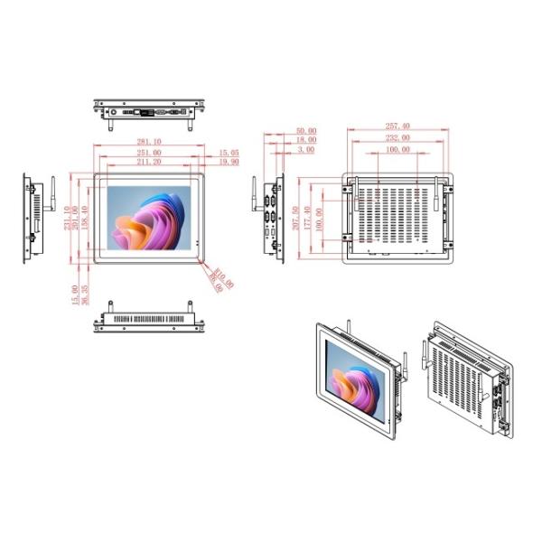 10.4-Inch Embedded Windows Touch Screen for Industrial HMI Panels and Automation Systems