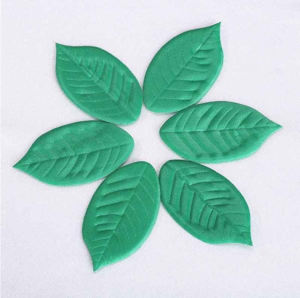 Small Featival Christmas Ornament Crafts Lovely Satin Leaves Shape