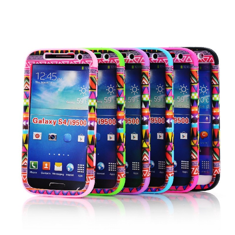3 In 1 PC Phone Case For Samsung Galaxy S4 With Africa Tribe Design