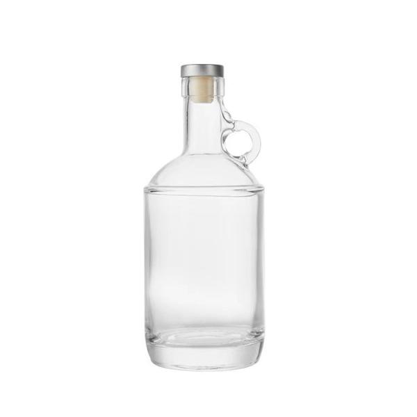 Bottle de whisky de vidro de 750 ml com alça e serviço de personalização