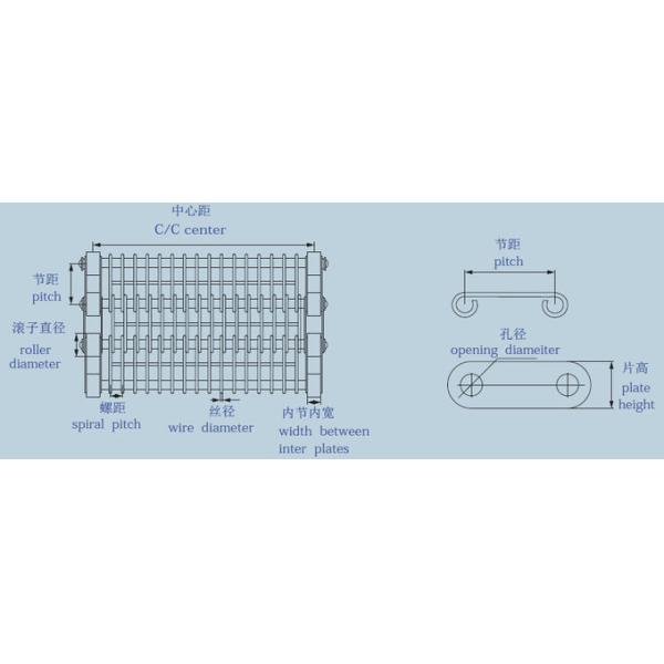 Heavy Duty Flex Wire Mesh Conveyor Belt Eye Shape Heat Resistant For Cooling