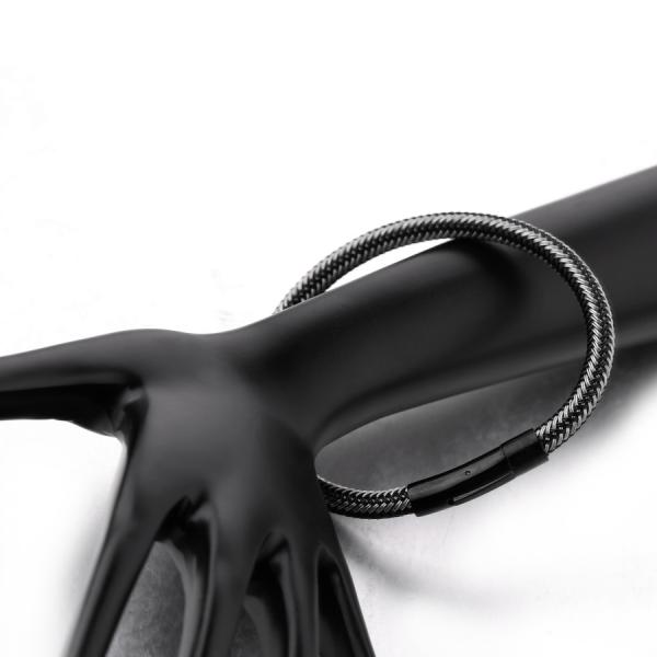 Wholesale custom body jewelry stainless steel mens leather bracelet