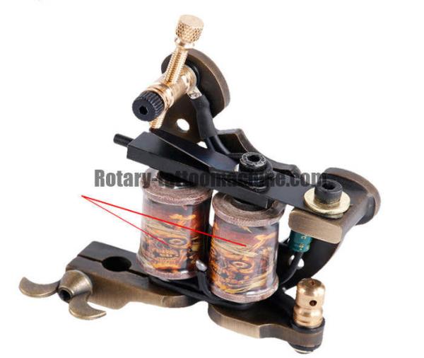 Copper Shrapnel Liner Machine Tattoo , Pure Brass Tattoo Machine Gun Lightweight