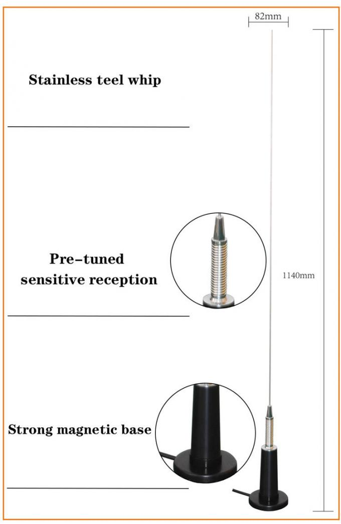 200 Watts Mobile CB Car Radio Antenna 27MHz With Magnetic Base HT-C127