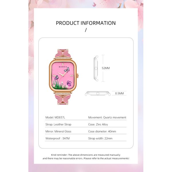 Women's Quartz Watch With Leather Strap | Japanese Movement - Custom Logo Available