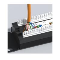 Panel de parche de Ethernet RJ45 de metal con compatibilidad blindada de altura de 1U para la gestión de cables
