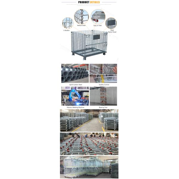 1000kg Galvanized Stackable Sliver Wire Container Storage Cages