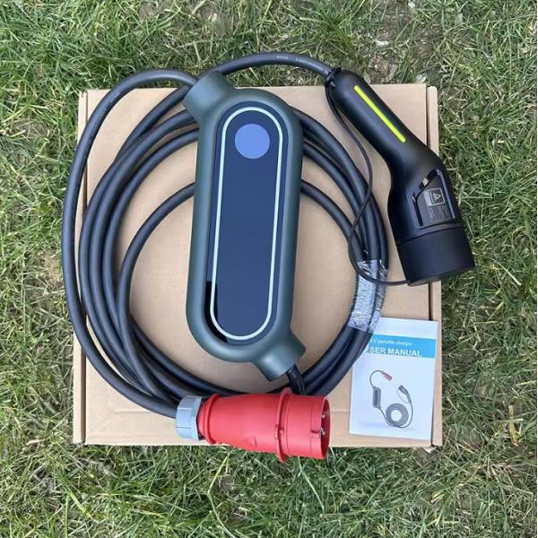 Type 2 Portable EV Charger 11kw 22kw 16A 32A current adjustable 3 Phase Fast Charging EV Charger