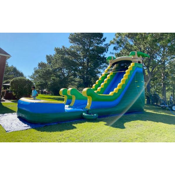 28ft Manufacturer Magic Large Blue Crush Running Bouncy Games Inflatable Water Slide