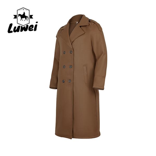 Vestuário de Inverno Clássico Trenzado Peito Plaid Utilidade Coteiro Trenzado Longo Slim Fit Jaqueta de Homem Single Long Breasted