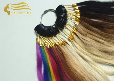 8 Inch Human Hair Color Wheel / Colour Ring, 32 Popular Colors 100% Real Human Hair Color Chart For Sale
