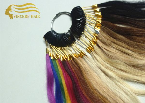 8 Inch Human Hair Color Wheel / Colour Ring, 32 Popular Colors 100% Real Human Hair Color Chart For Sale