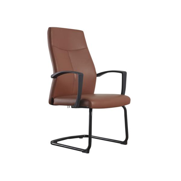 Non Revolving Office Modern Executive Chairs Nylon Armrest 4d 25mm Steel Tube BIFMA