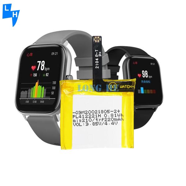 Bateria de polímero de lítio PL412221H 3.85V 220mAh para Huawei Smart Watch GTS A1914 A1913
