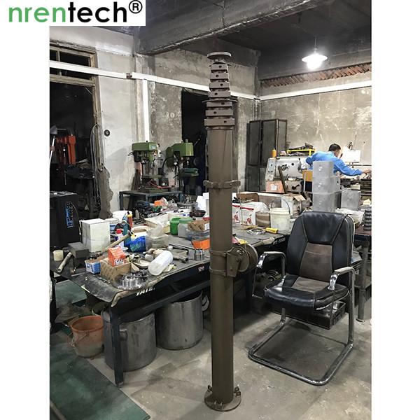 10m aluminum telescoping mast/manual crank winch telescopic mast/ push telescoping mast